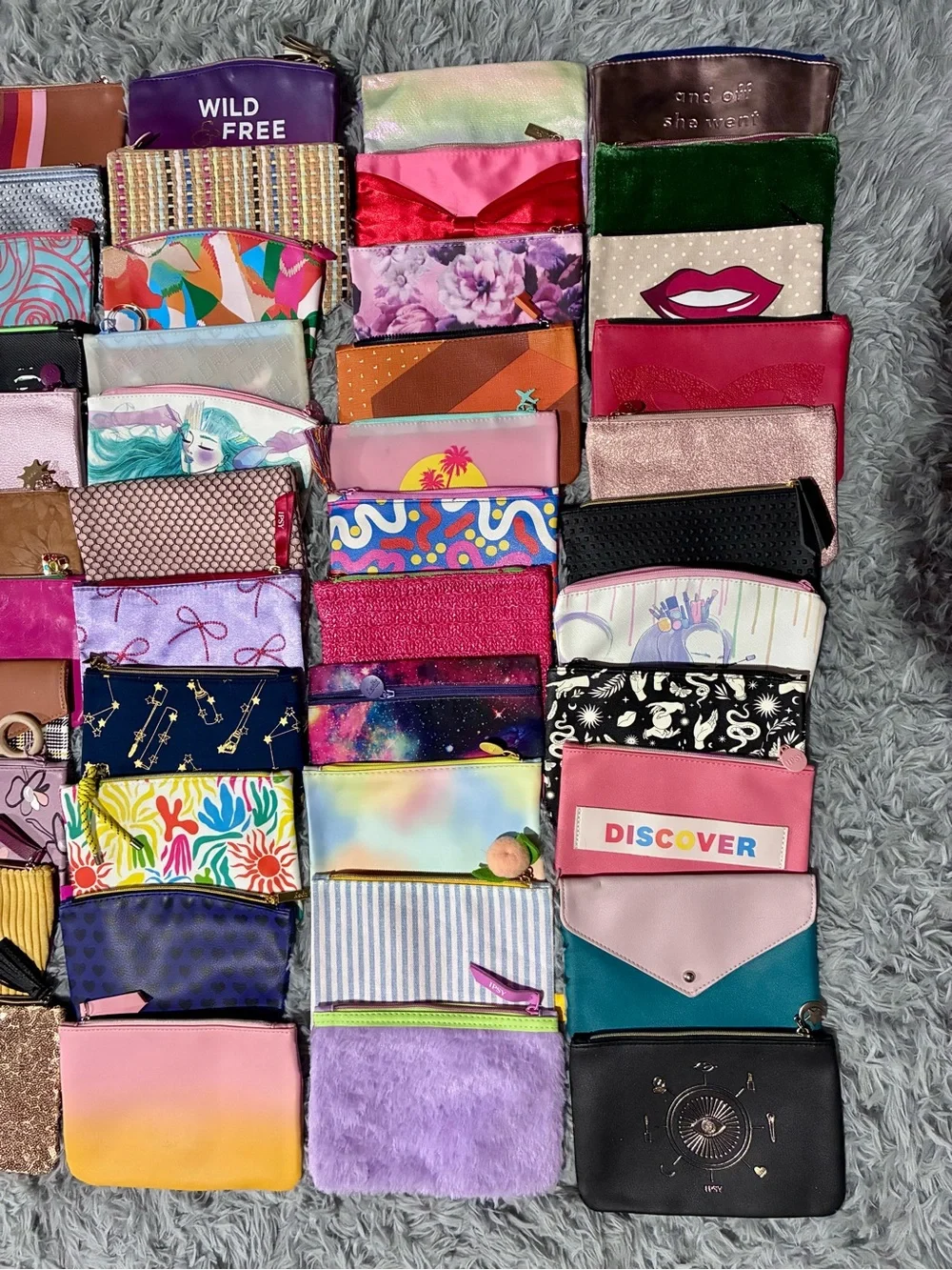 NEW 100 IPSY makeup cosmetic travel bags - All different! NO REPEATS Huge lot